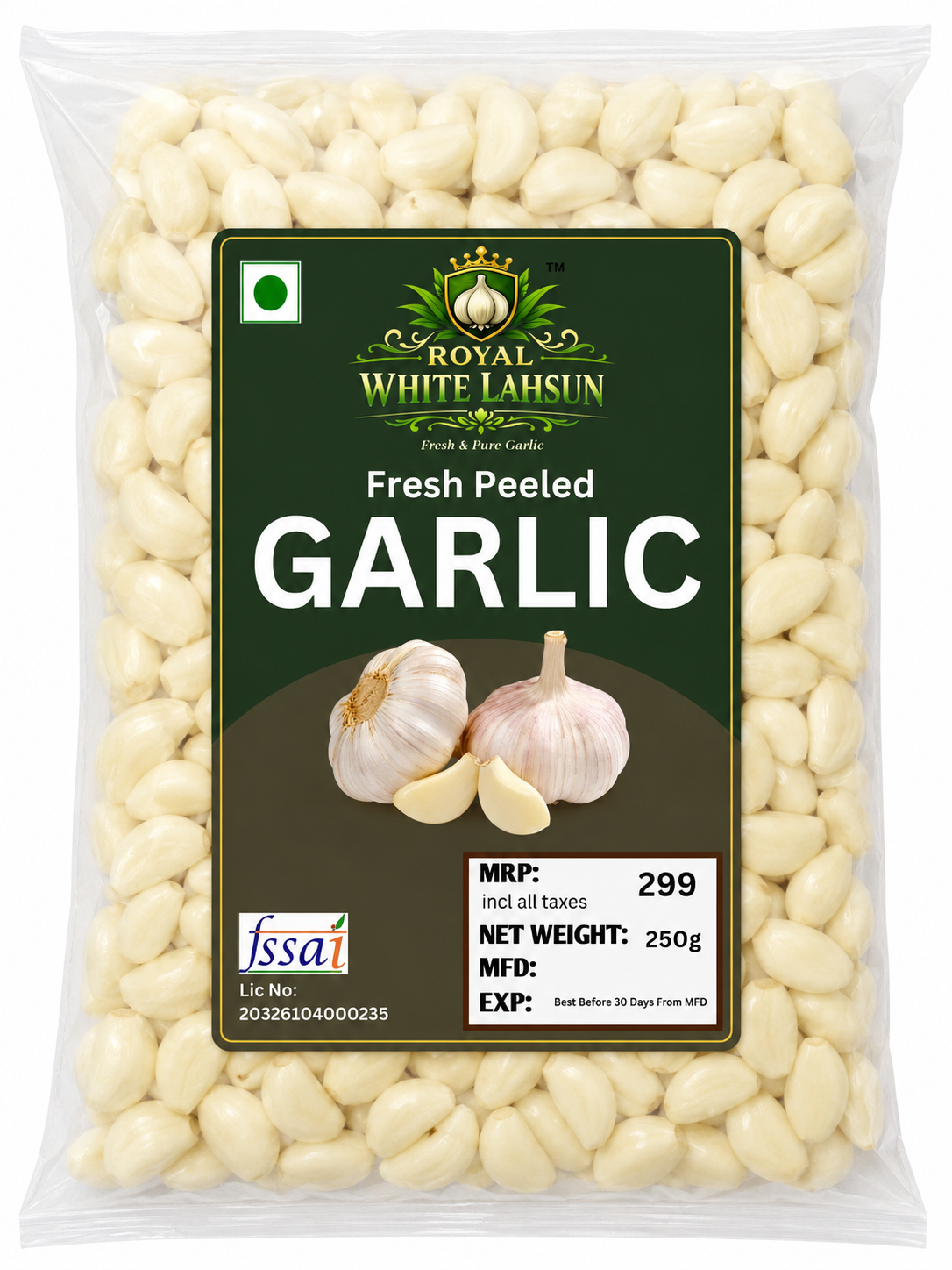 Fresh Peeled Garlic 250g