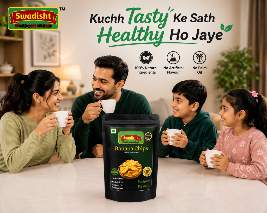 Healthy Banana Chips Pani Puri Flavour 85g×4